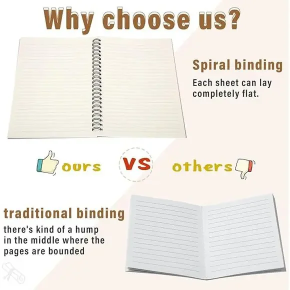 Pack of 6 Mini Spiral Notebook College Ruled Memo Note Pads 4x6 inch 100pgs - Picture 3 of 5